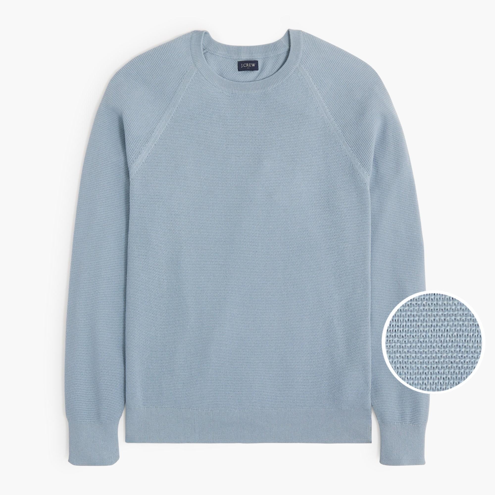 Cotton seed-stitch crewneck sweater Product Image
