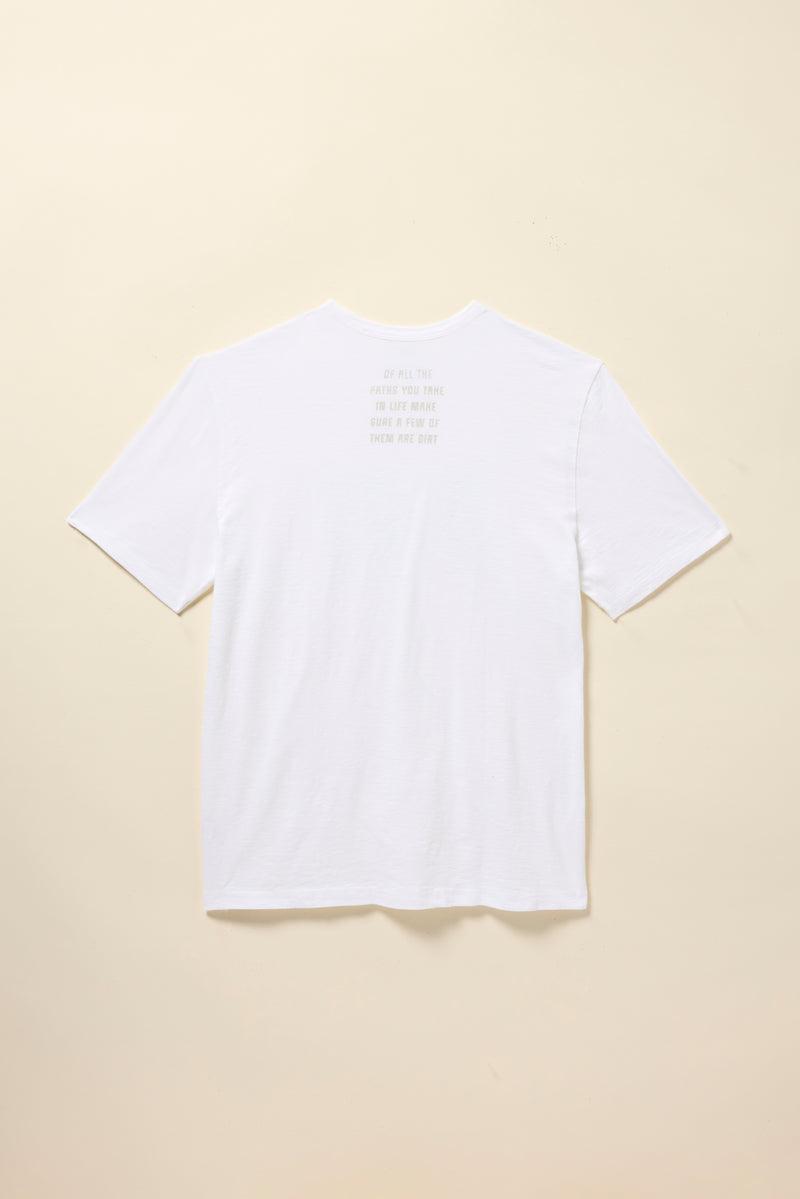 DIRT Sunwashed Regenerative Cotton Tee - White Male Product Image