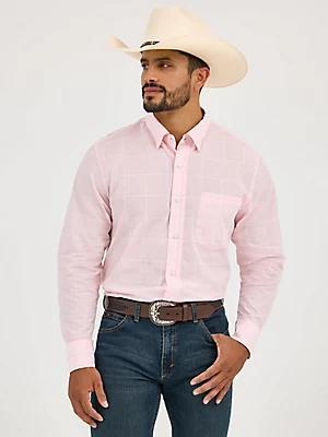 Men's Cody Johnson One Pocket Button Down Shirt in Gray Contrast Product Image