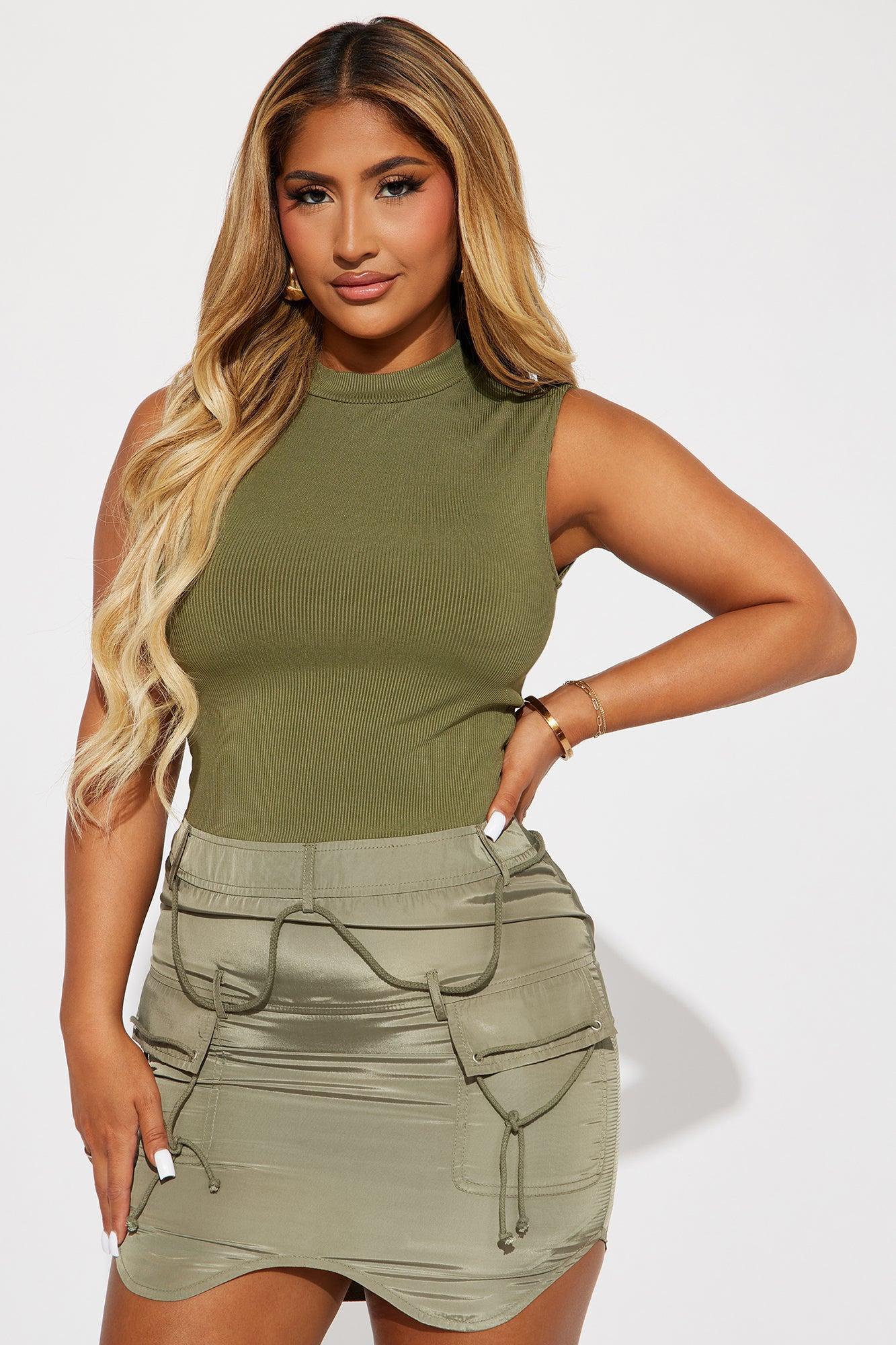 Dont Test Me Mini Dress - Olive Product Image