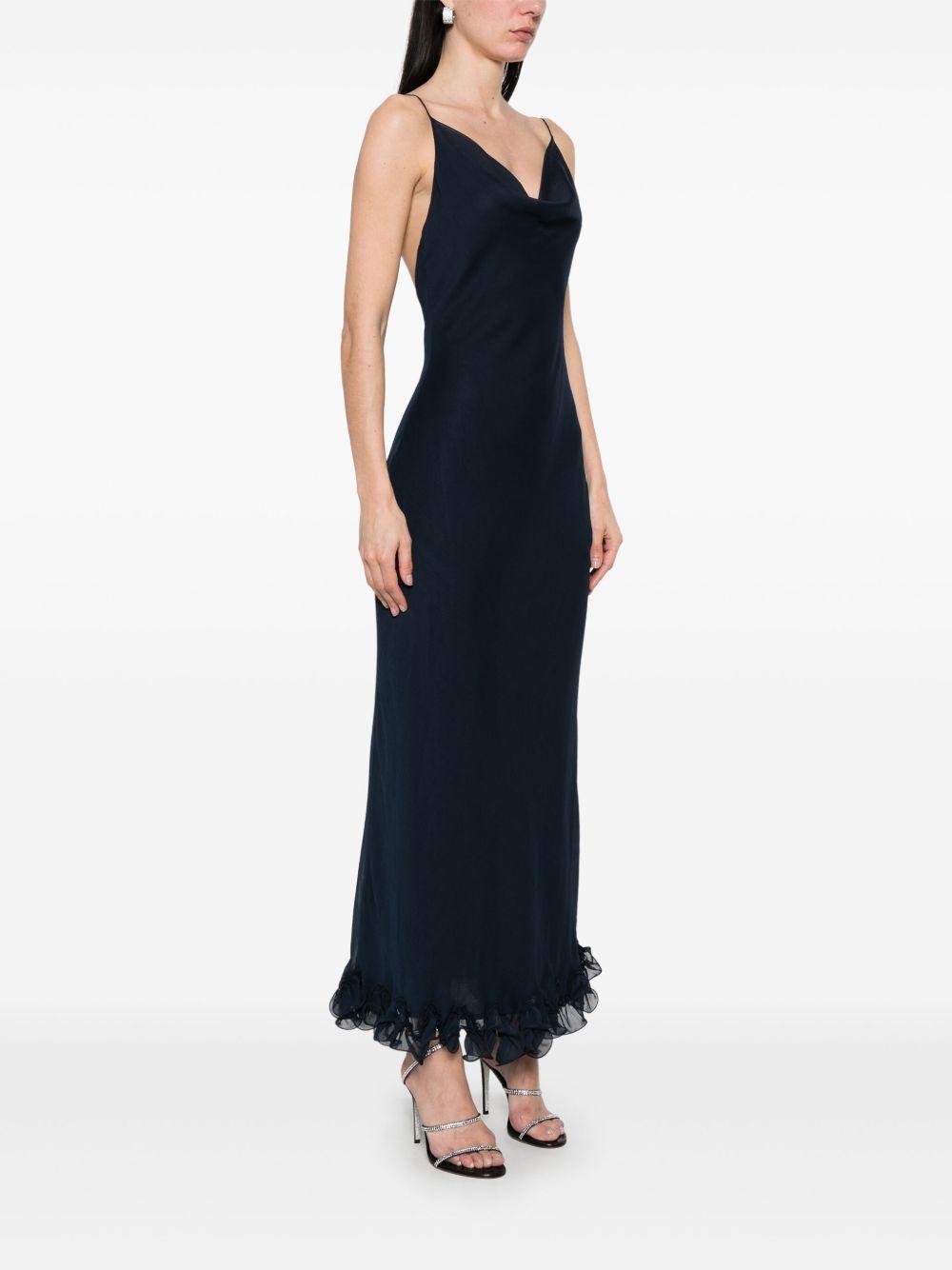 ruffle-trim chiffon maxi dress Product Image