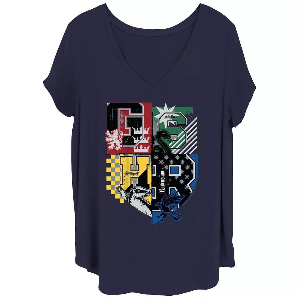 Juniors' Plus Size Harry Potter Group Teams Graphic Tee, Women's, Size: 3XL, Black Product Image
