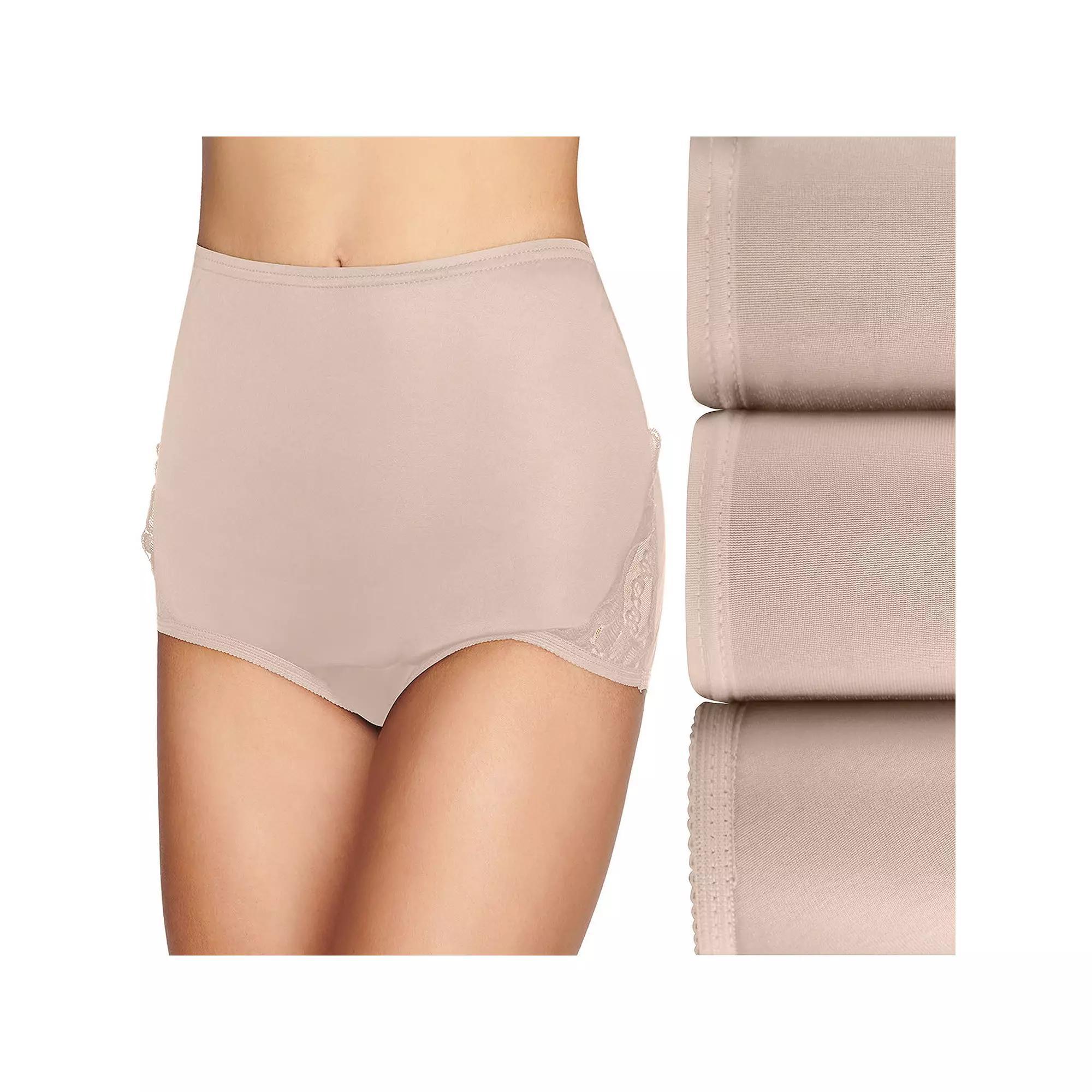 Women's Vanity Fair Lingerie® Perfectly Yours 3-Pack Noveau Brief Panty Set 13011, Size: 5, Ghost Blue Asst Product Image