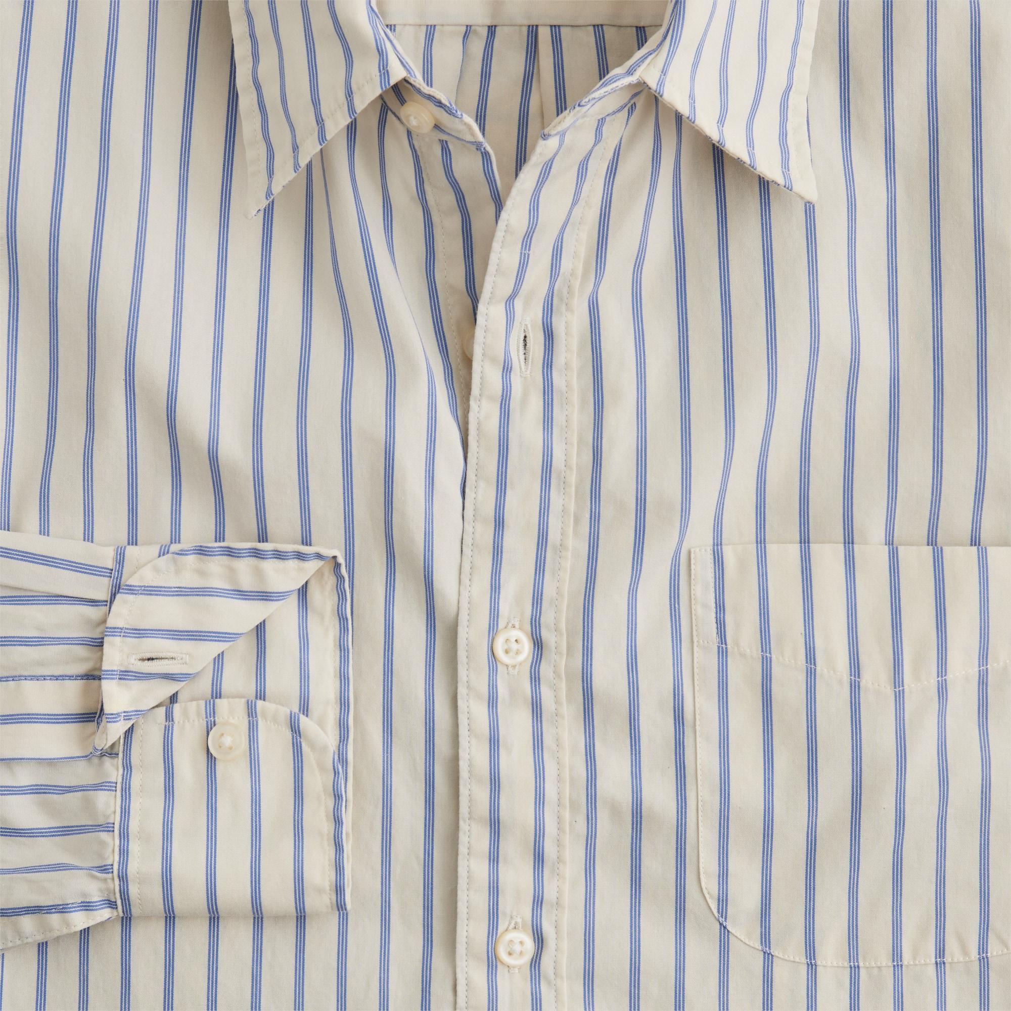 Secret Wash cotton poplin shirt with point collar Product Image