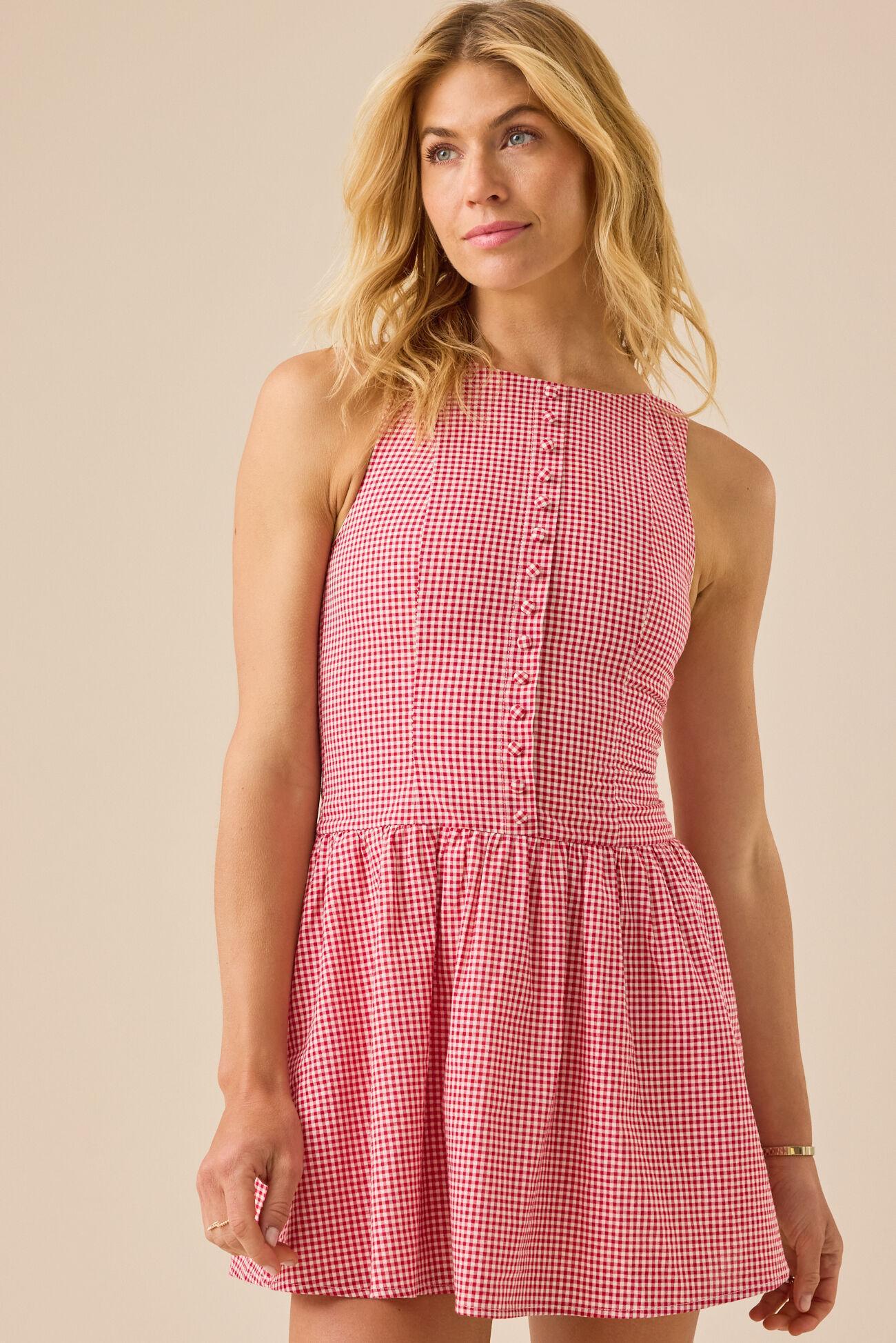 June Gingham Mini Dress Product Image