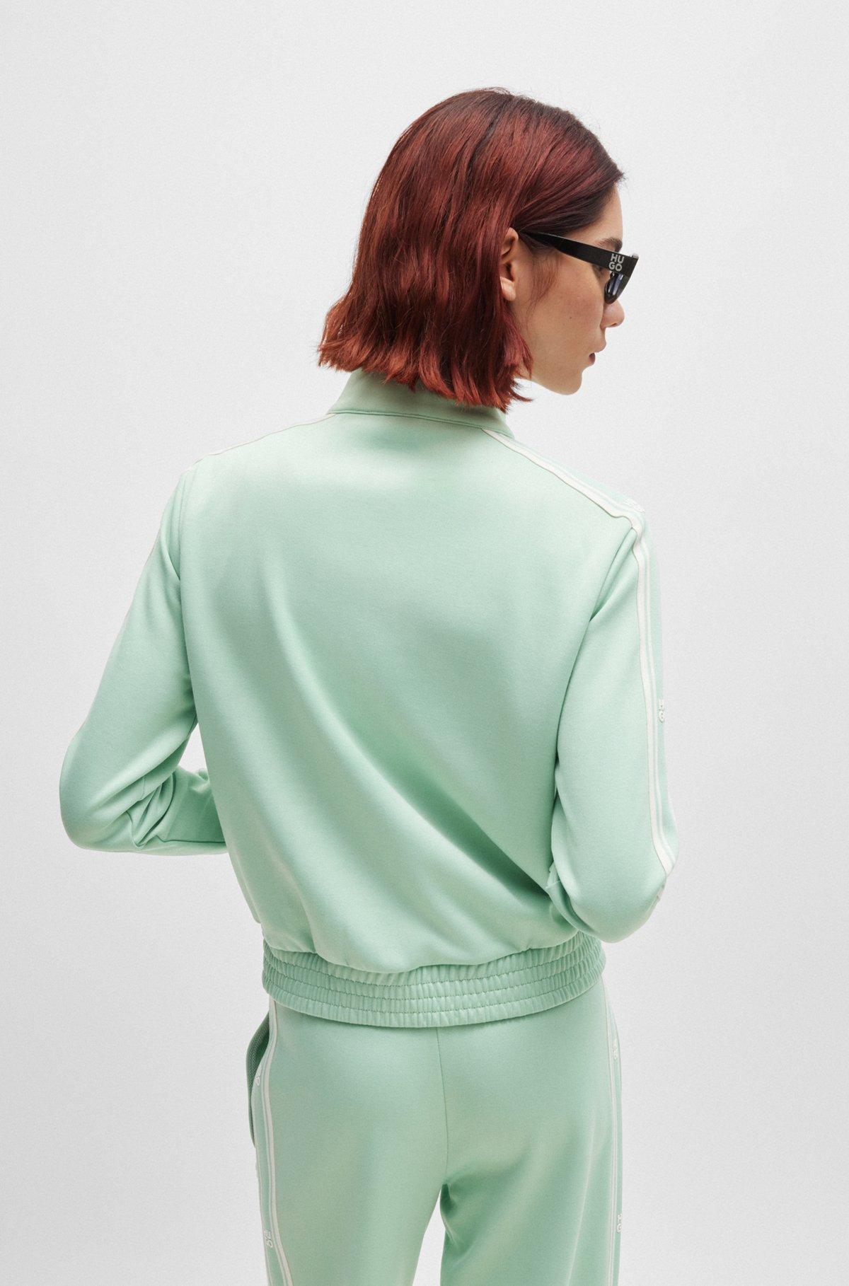 Loose-fit jersey jacket with stacked logo Product Image