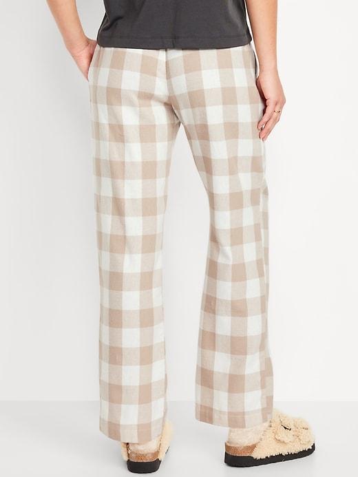 Mid-Rise Flannel Pajama Pants for Women Product Image