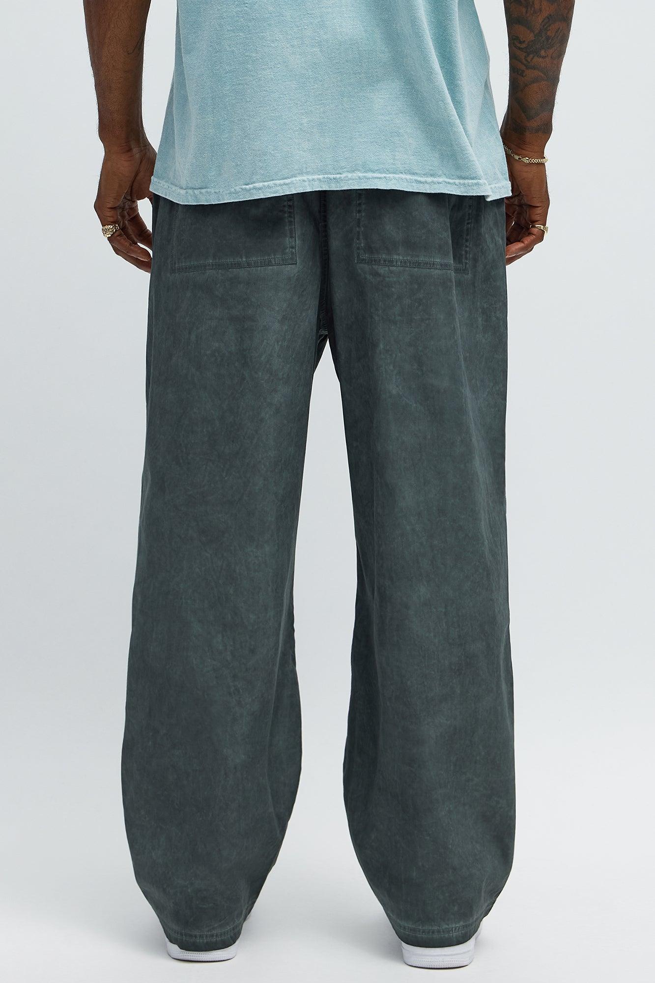 Baggy Hit Below The Belt Pants - Slate Grey Product Image