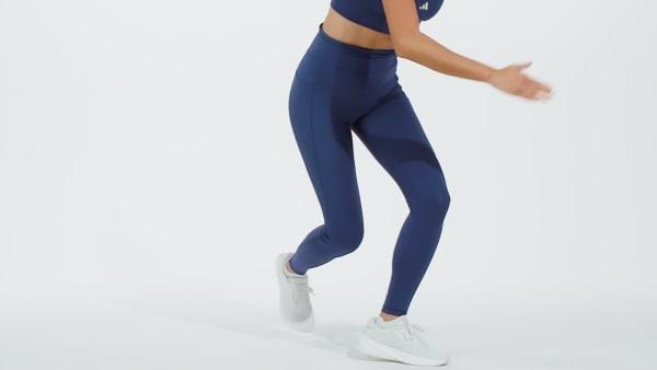 adidas Own the Run Full-Length Leggings Dark Blue XS Womens Product Image