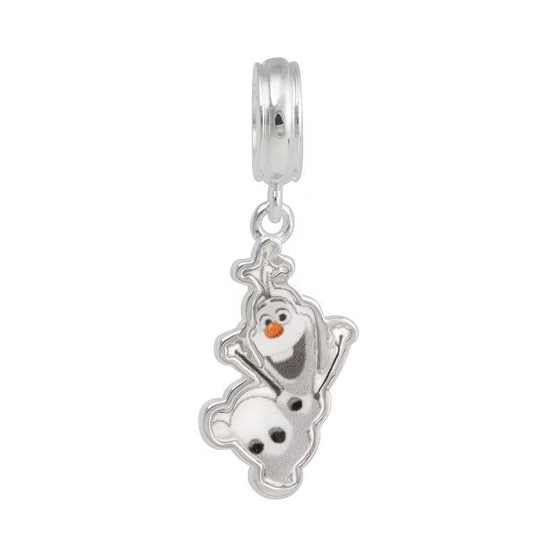 Disneys Frozen Olaf Sterling Silver Charm, Womens, Grey Product Image