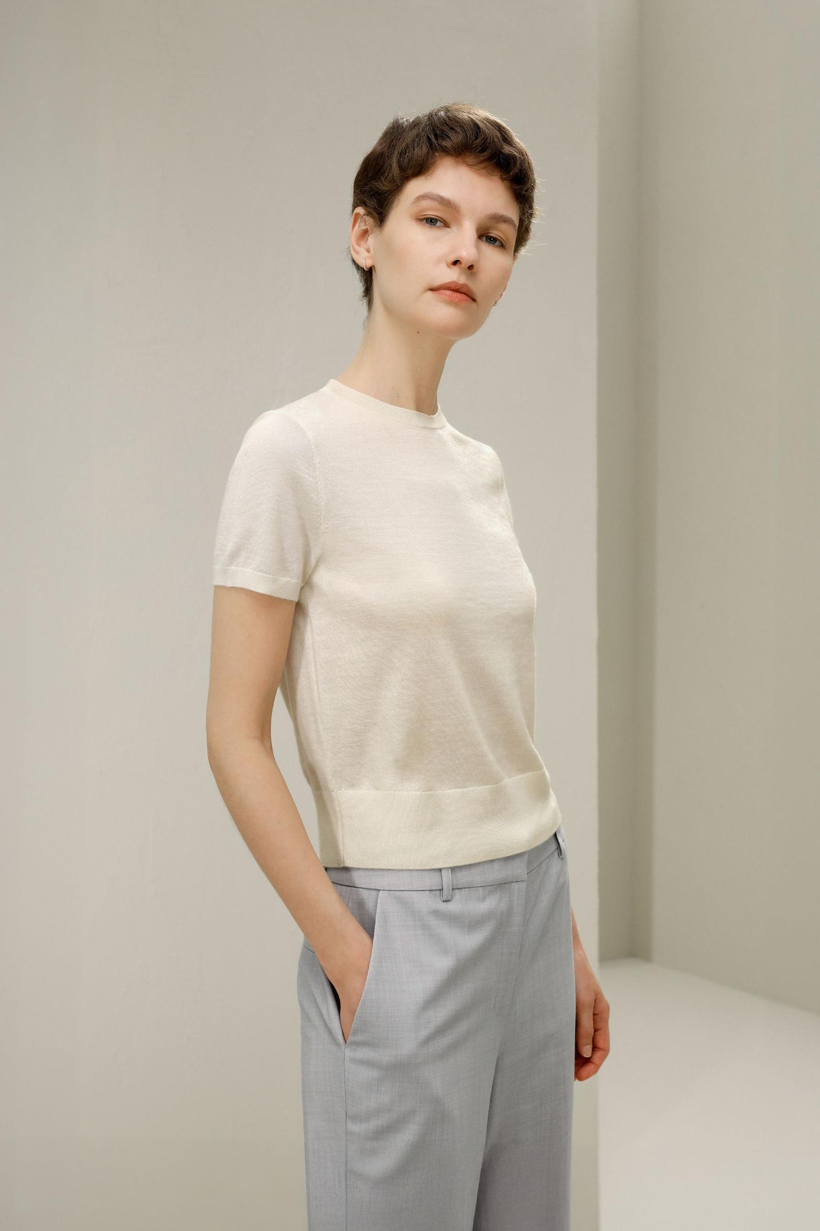 Cashmere Round Neck Sweater Product Image