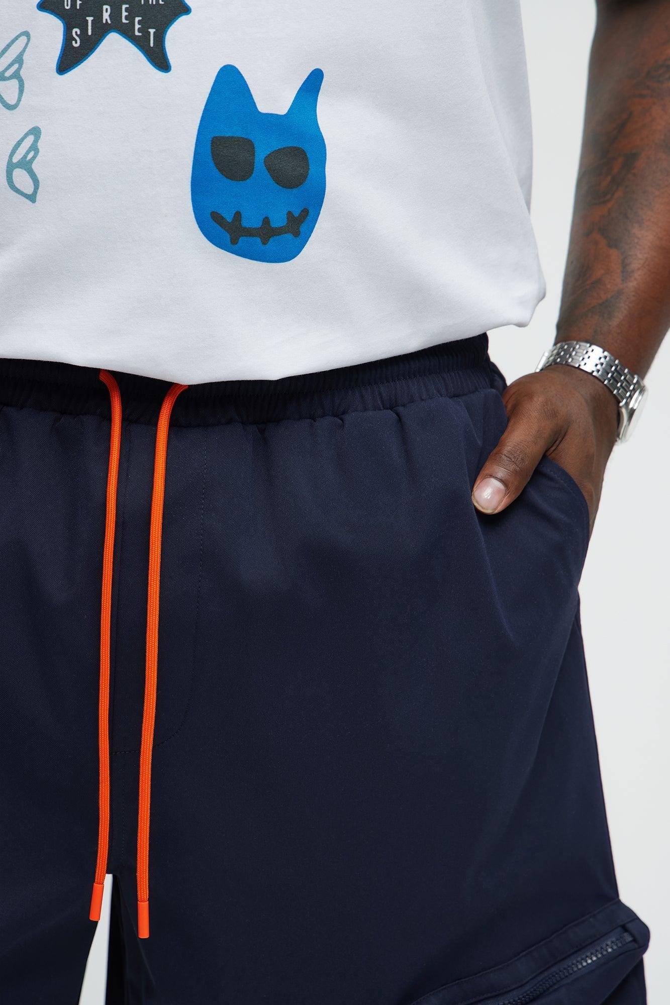 Gone Fishing Cargo Shorts - Navy Product Image