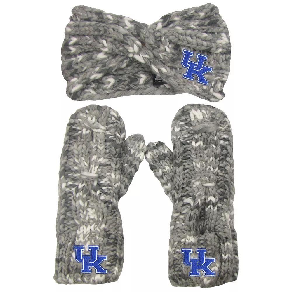Women's ZooZatz Kentucky Wildcats Logo Marled Headband and Mitten Set, Grey Product Image