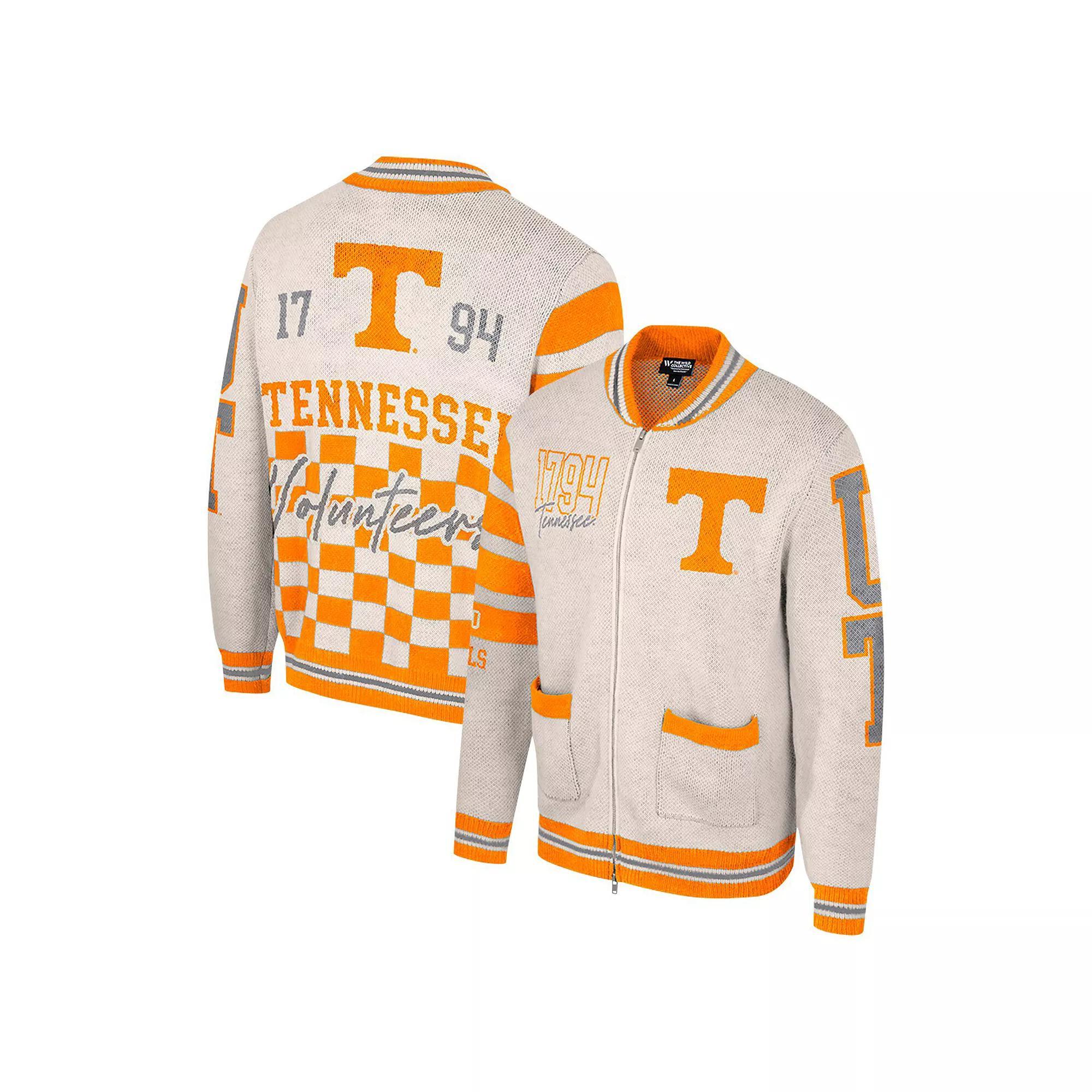 Women's Colosseum Cream Tennessee Volunteers Jacquard Full-Zip Sweater, Size: Medium, Beige Product Image