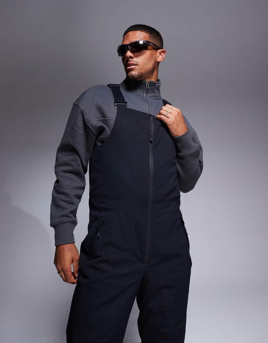 4505 Ski water repellent insulated bib overalls in black  Product Image