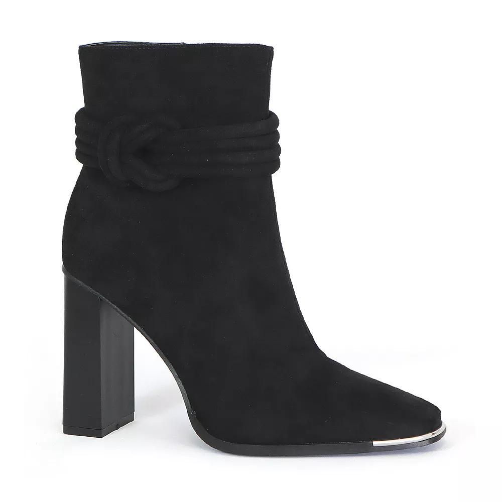 Yoki Quincy-09 Women's Heeled Ankle Boots, Size: 10, Black Product Image