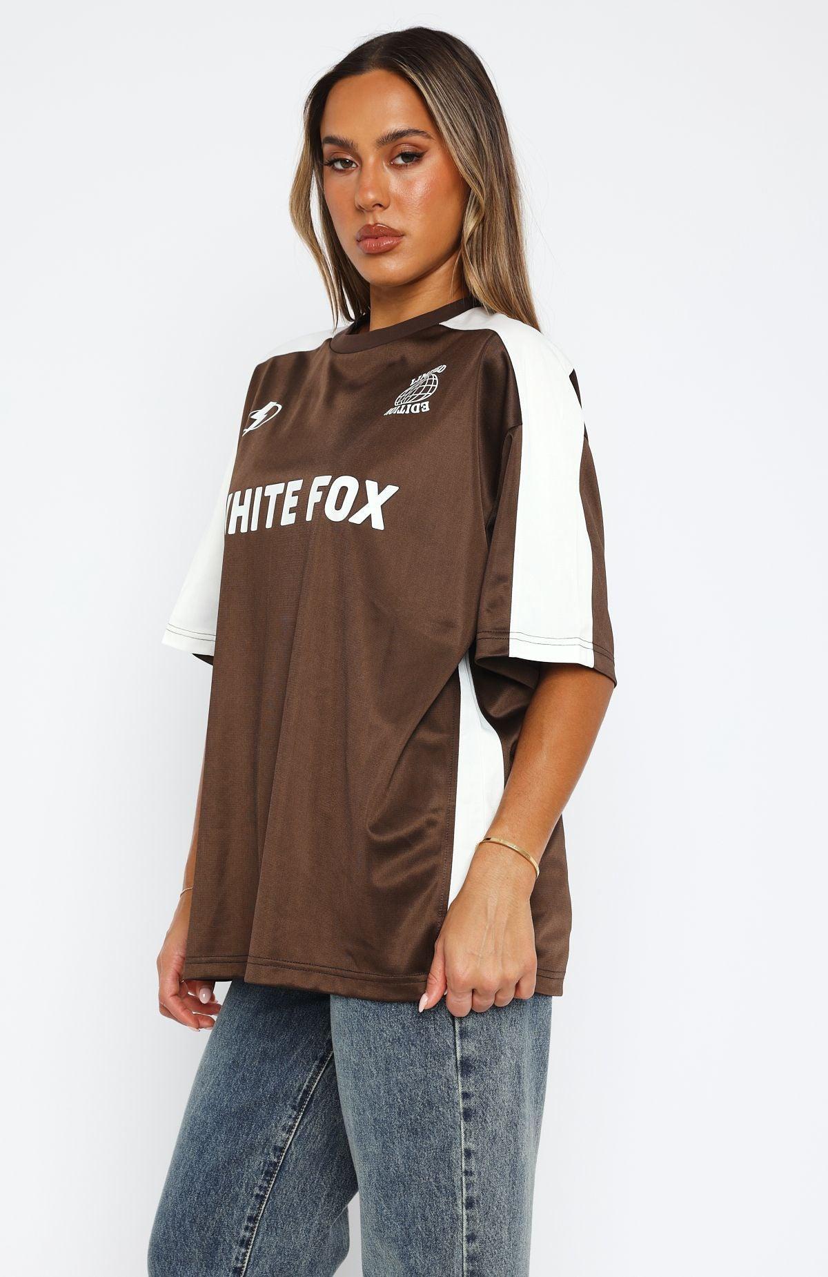 Checking Up On You Oversized Jersey Chocolate Product Image