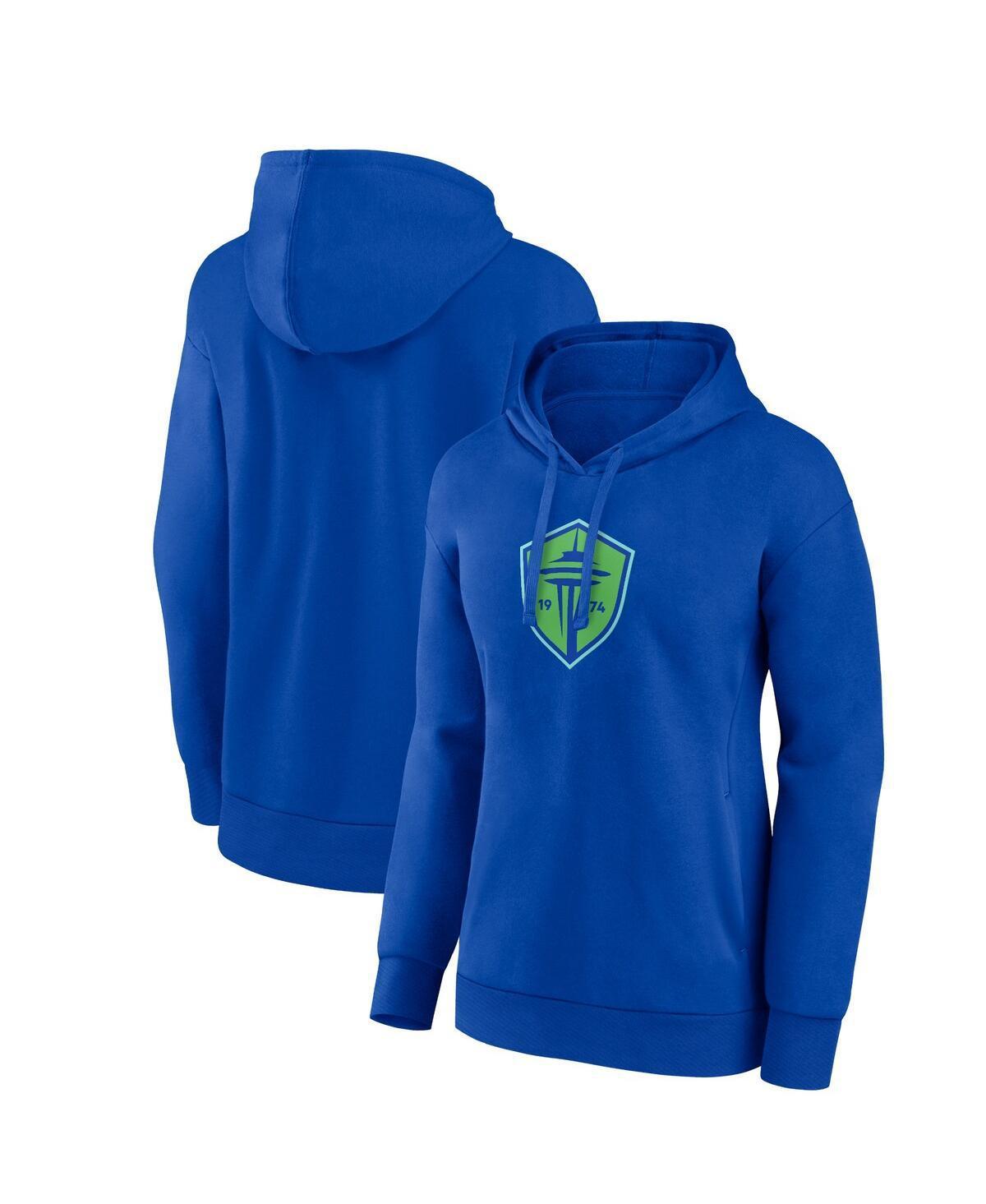 Women's Fanatics Branded Blue Seattle Sounders FC Primary Logo Pullover Hoodie, Size: XL Product Image