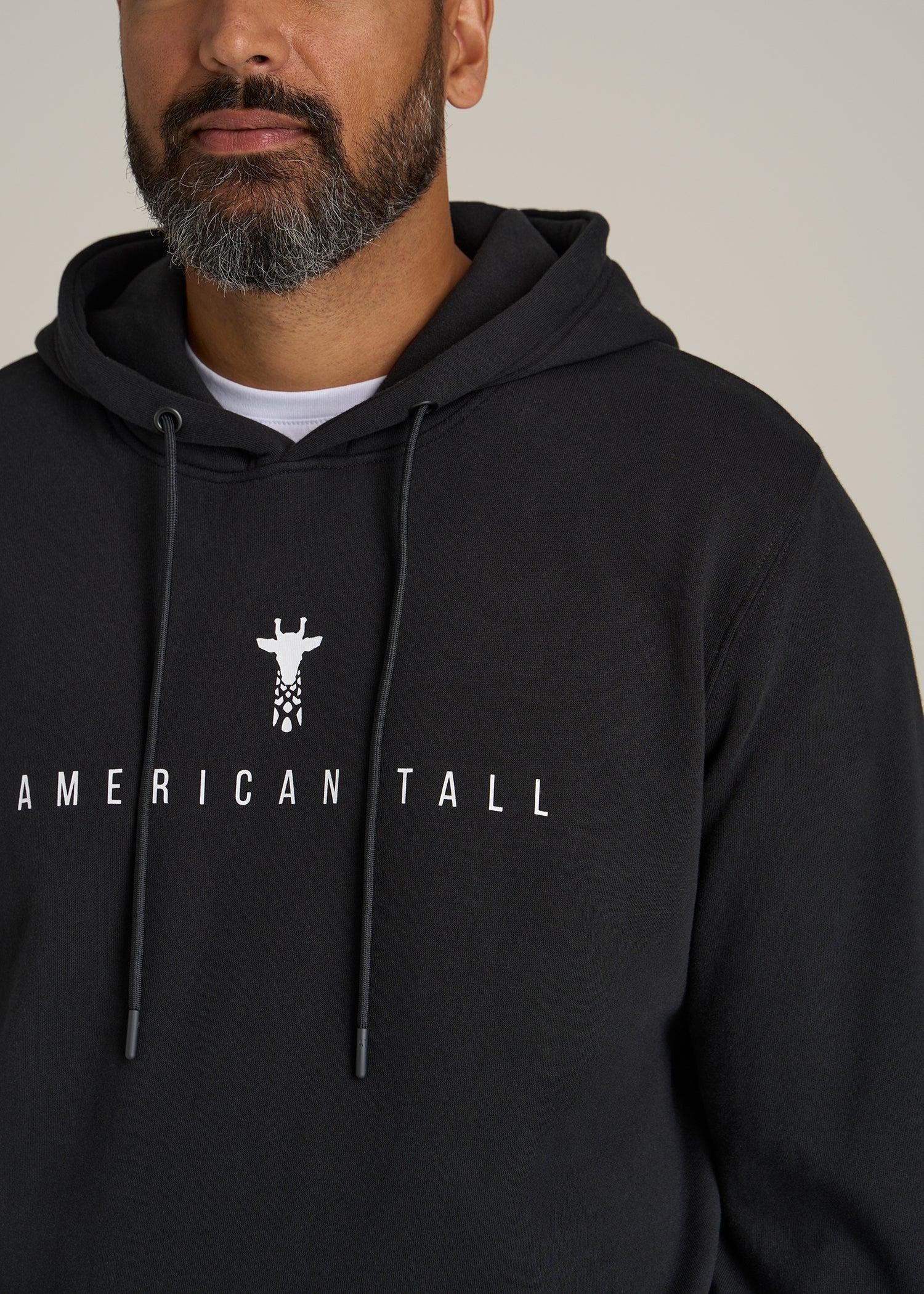 Regular Corporate Logo Hoodie for Men in Black Male Product Image