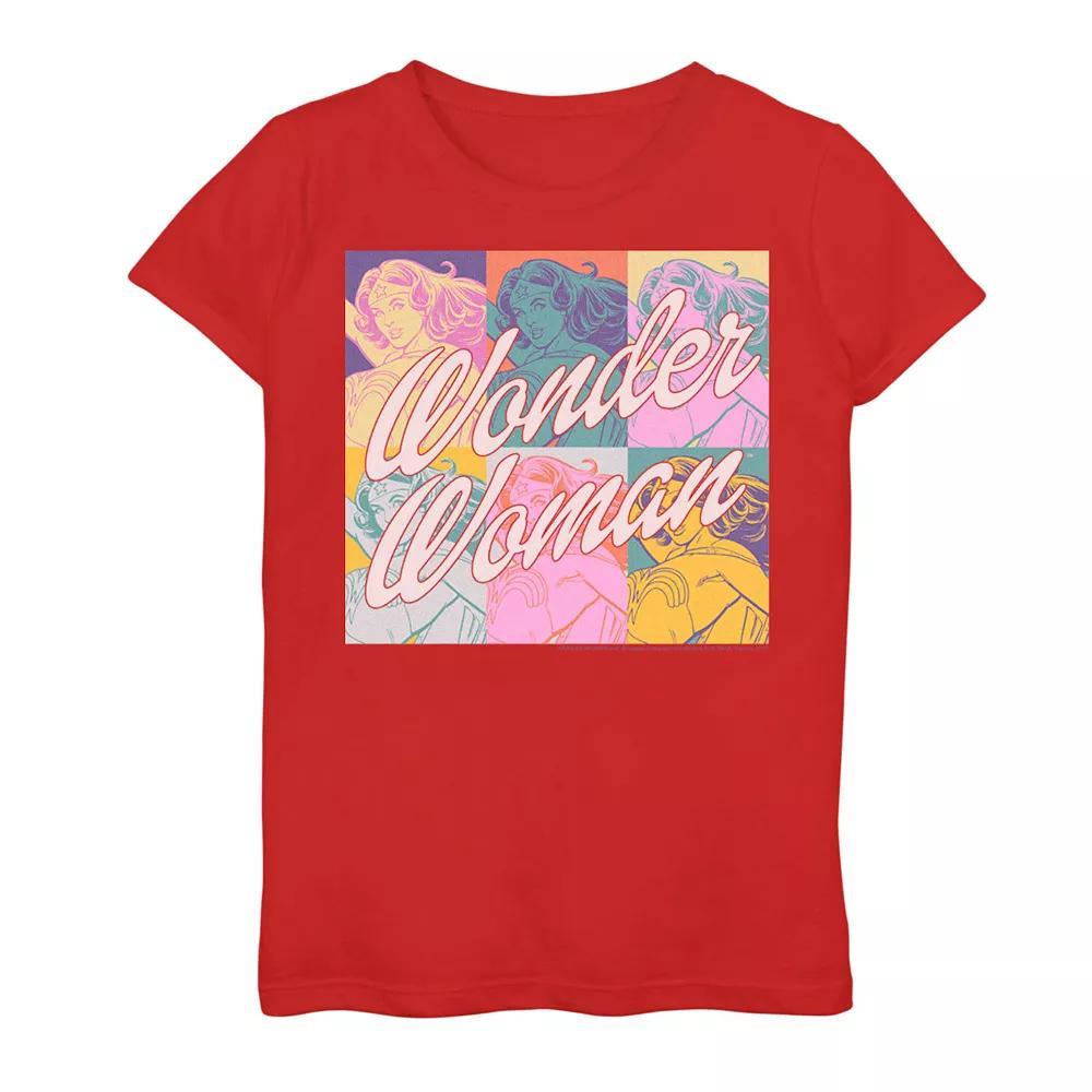 Girls 7-16 DC Comics Wonder Woman Pop Art Box Up Graphic Tee, Girl's, Size: Small, Red Product Image