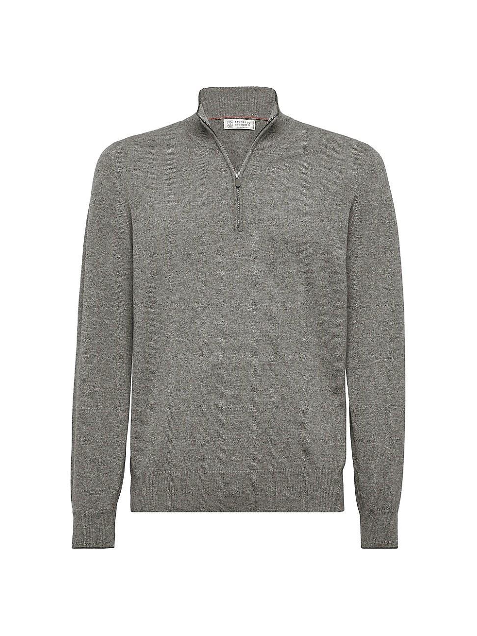 Mens Cashmere Quarter-Zip Sweater Product Image
