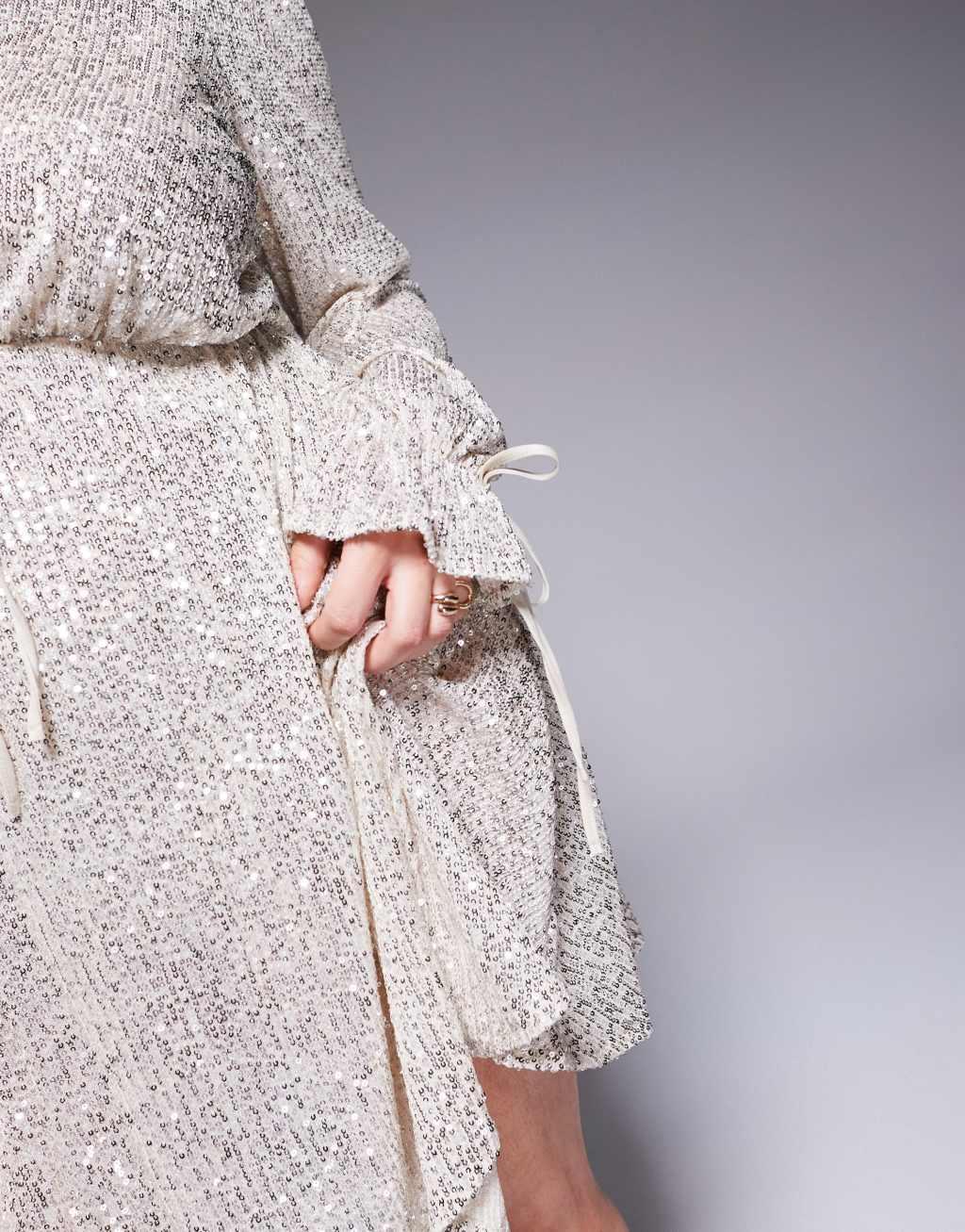 Jaded Rose Plus sequin mini dress in silver Product Image