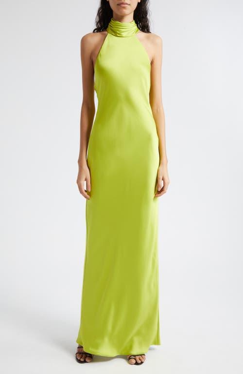 Ramy Brook Tatiana Satin Halter Gown Product Image
