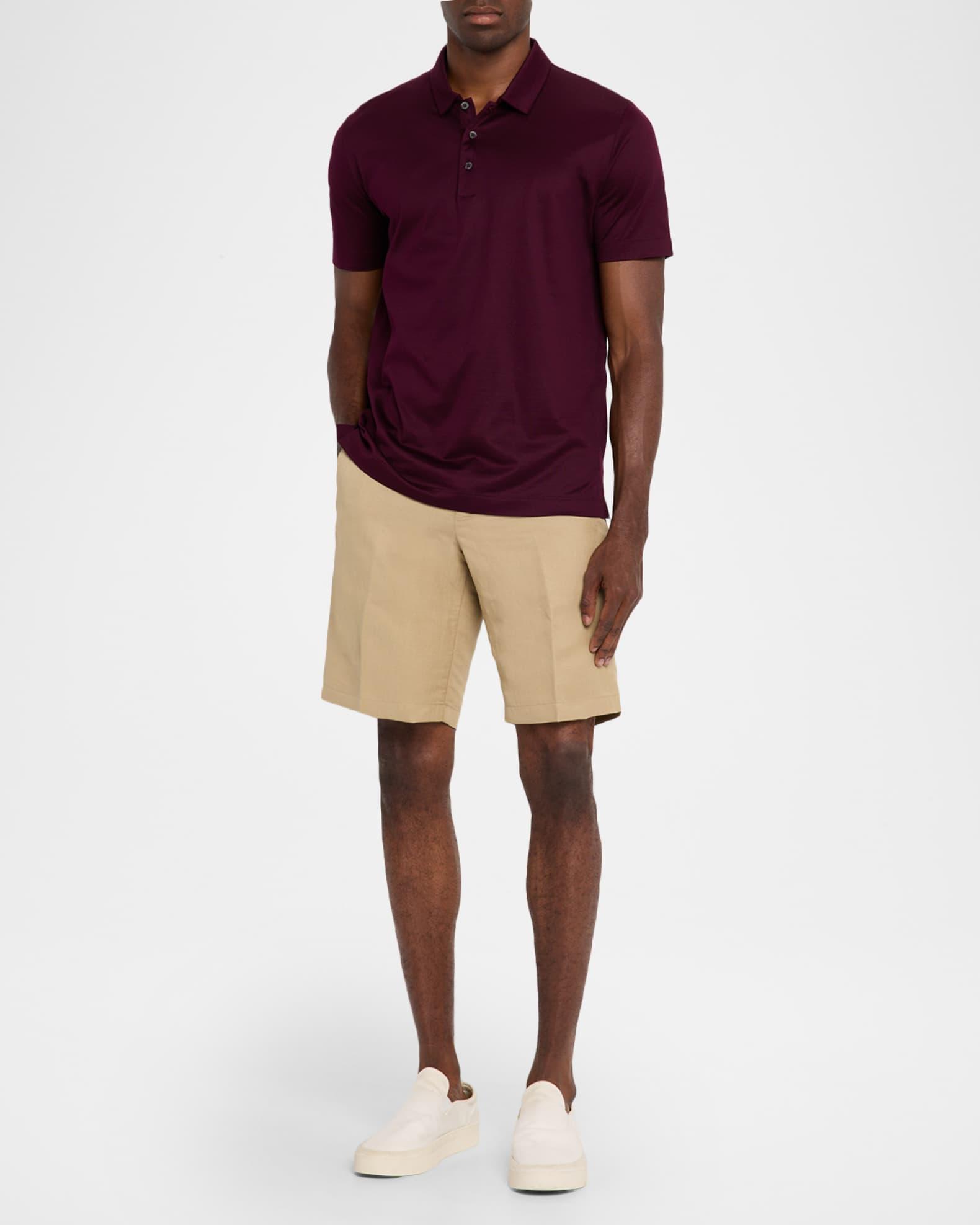 Men's Linen and Silk Flat-Front Bermuda Shorts Product Image