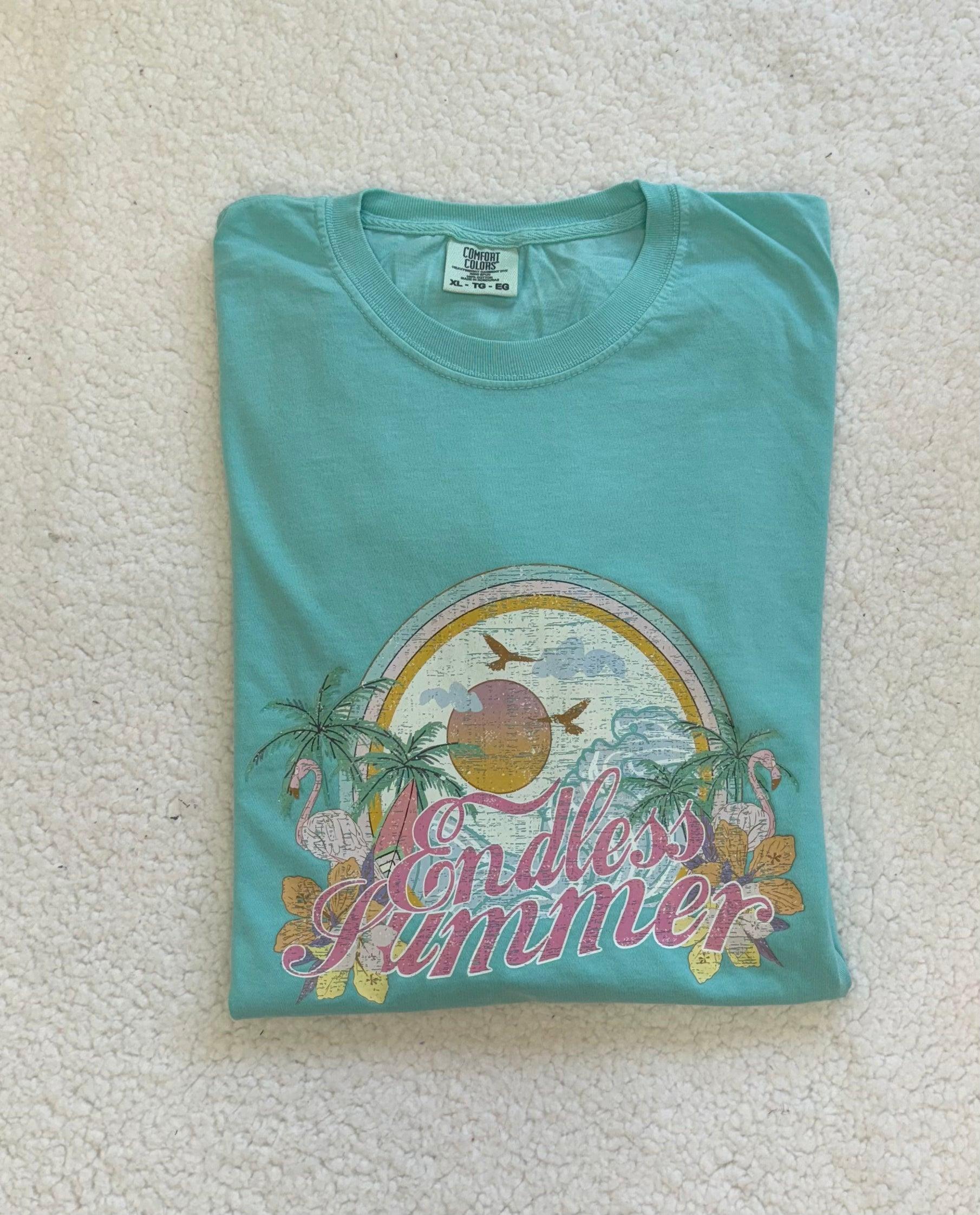 Summer Vibes Blue Tee Product Image