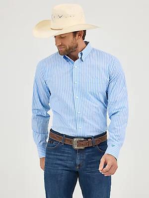 Men's Cody Johnson One Pocket Button Down Shirt in Gray Contrast Product Image