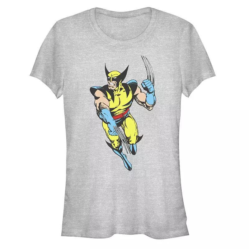 Juniors' X-Men Dark Wolverine Claw Marks Graphic Tee, Girl's, Size: Small, Athletic Grey Product Image
