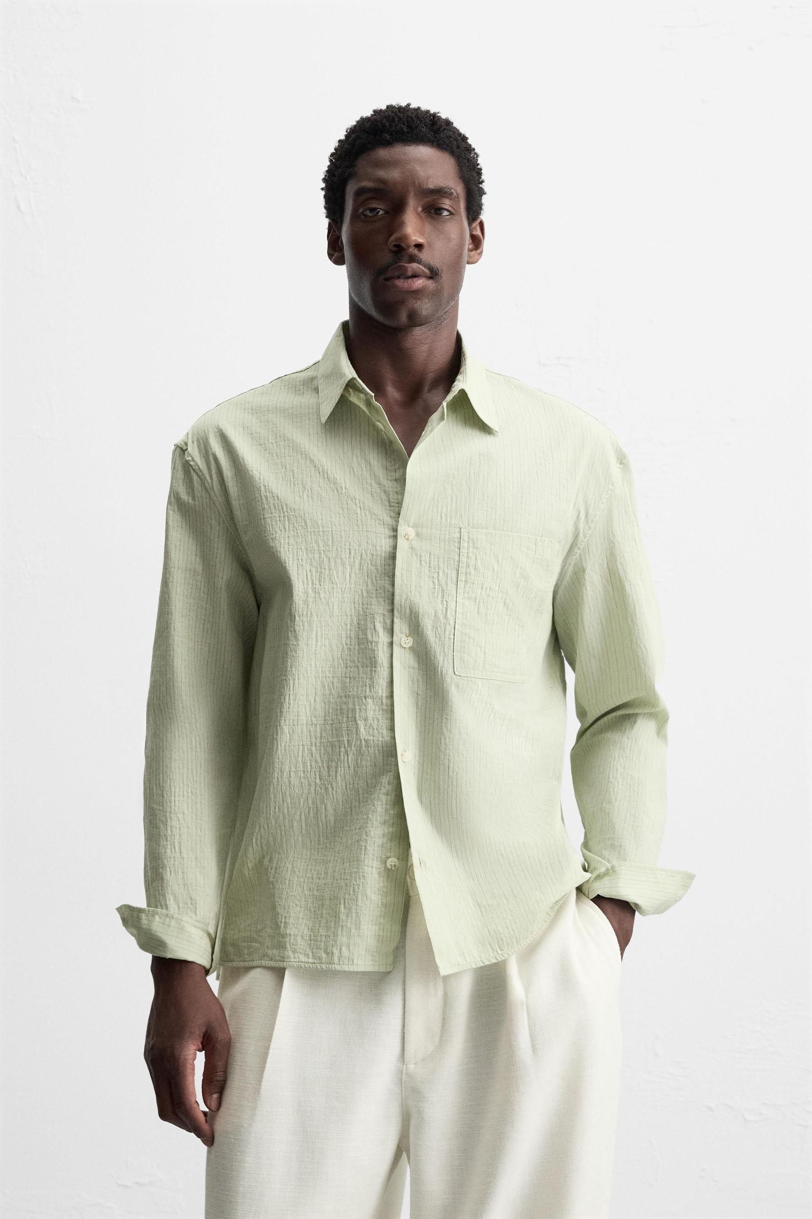 TEXTURED STRIPED SHIRT Product Image