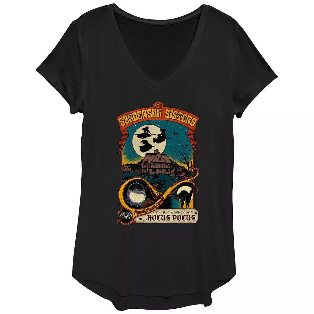 Womens Disney Hocus Pocus The Sanderson Sisters Story Poster Graphic Tee, Girls Product Image