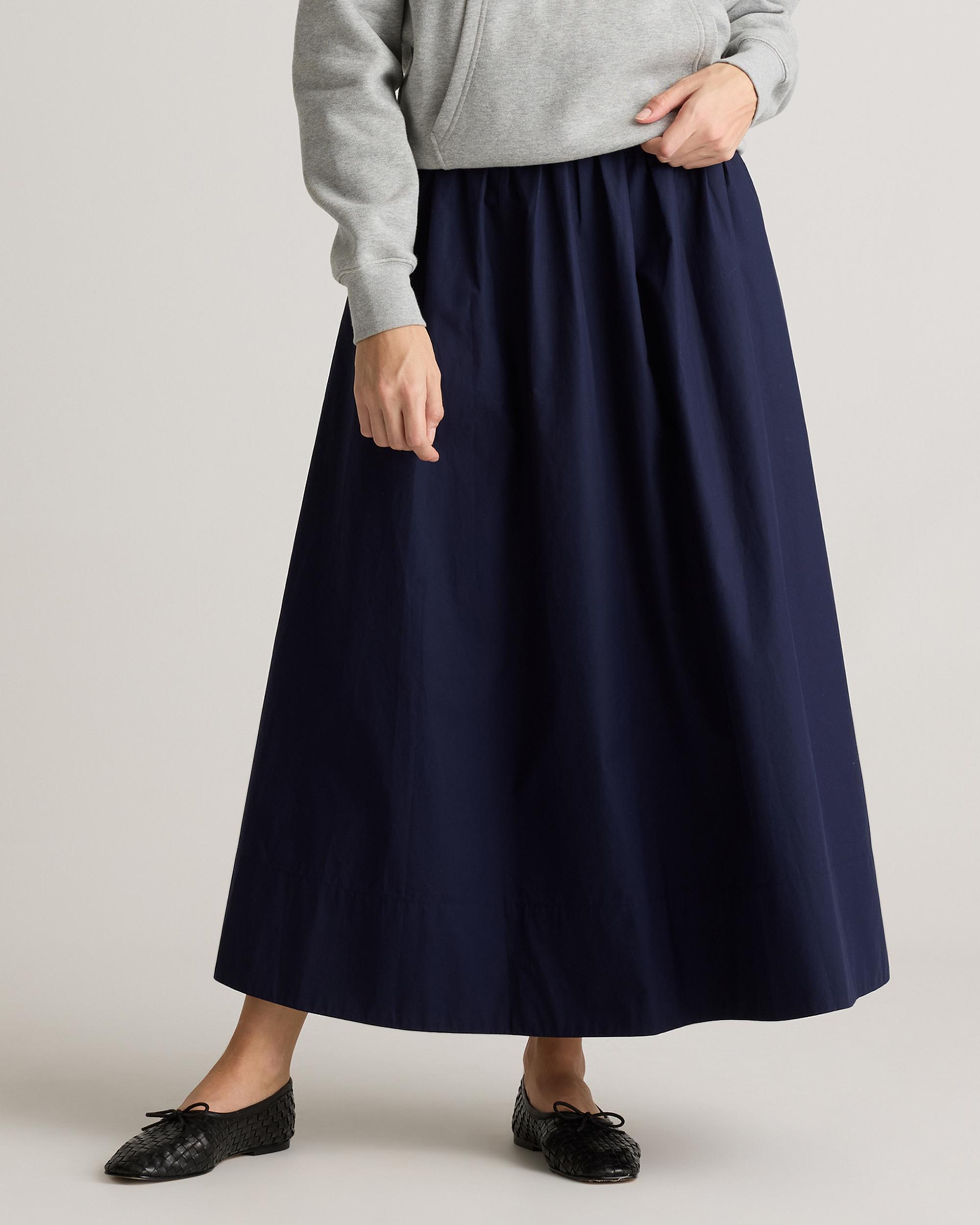 Quince | Women's Poplin A-line Maxi Skirt Size XL, Organic Cotton Product Image