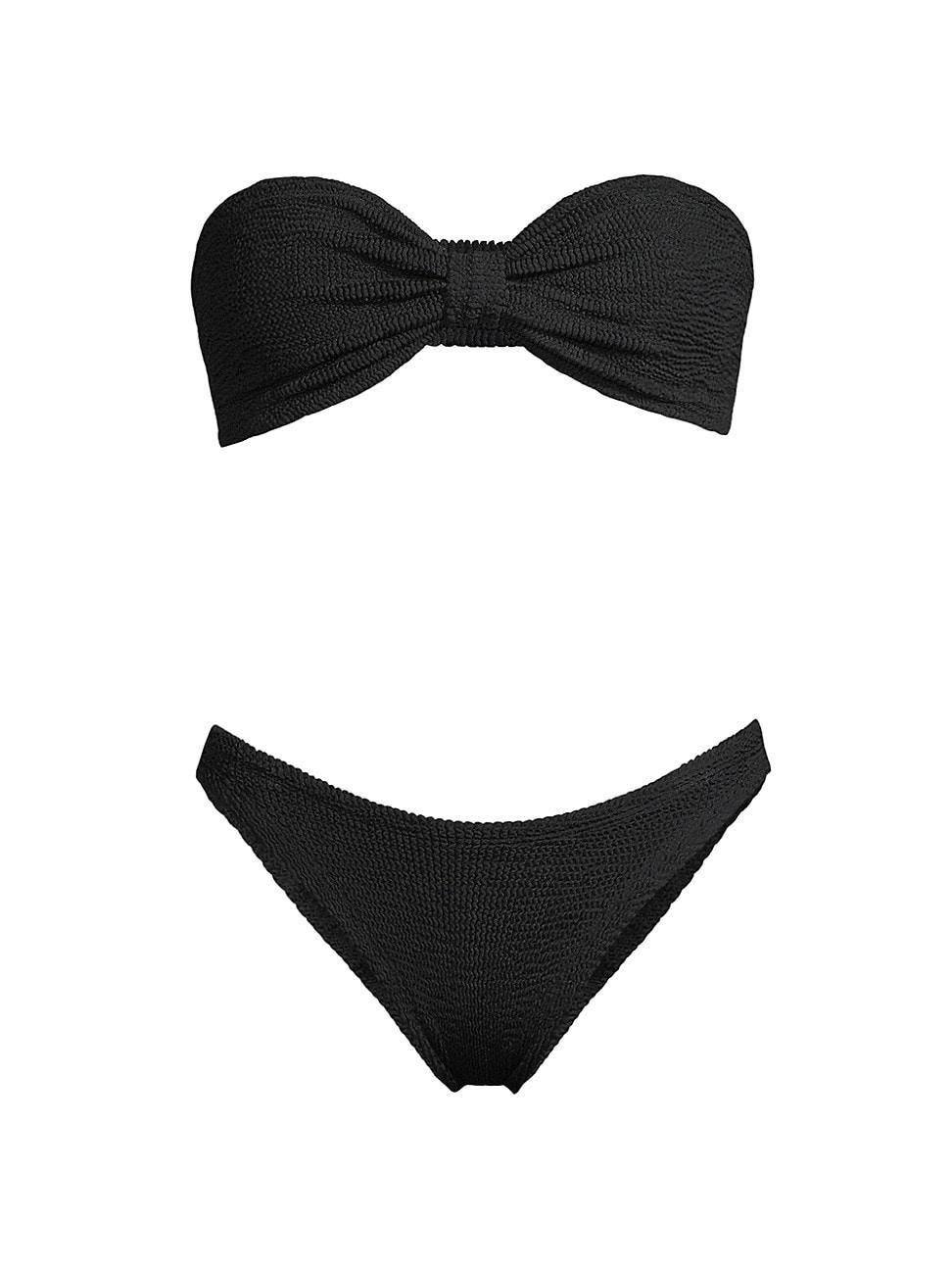 Womens Jean Bow Two-Piece Bikini Set - Lilac Product Image