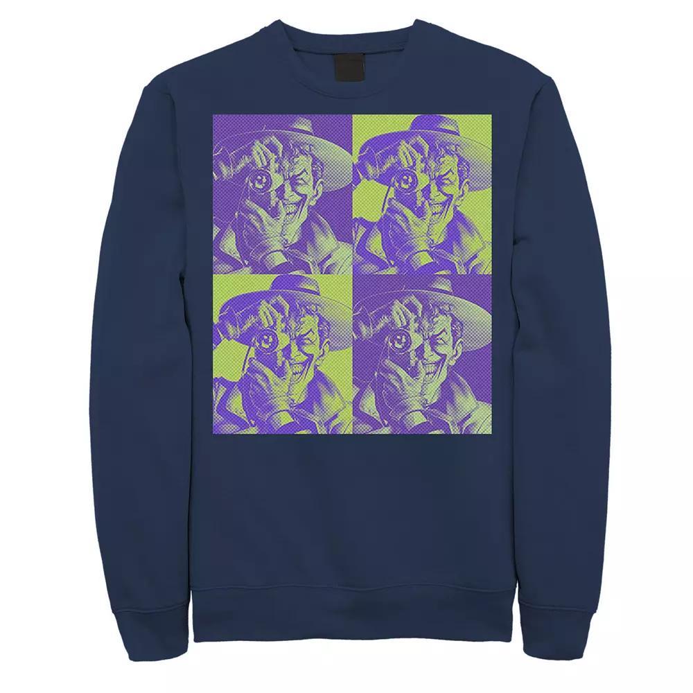 Men's DC Batman The Joker Halftone Popart Sweatshirt, Size: Medium, Athletic Grey Product Image