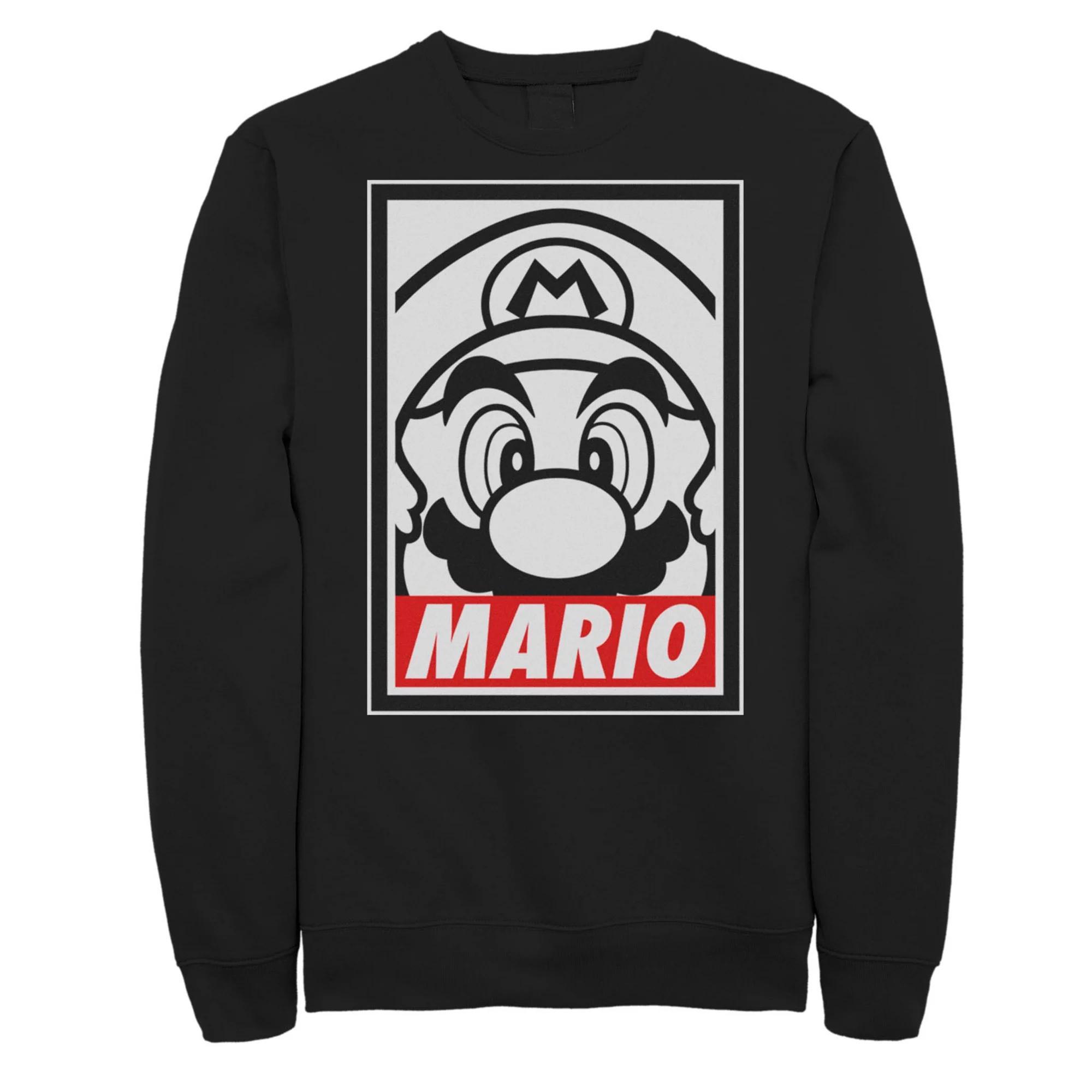 Mens Nintendo Mario & White Portrait Fleece Product Image