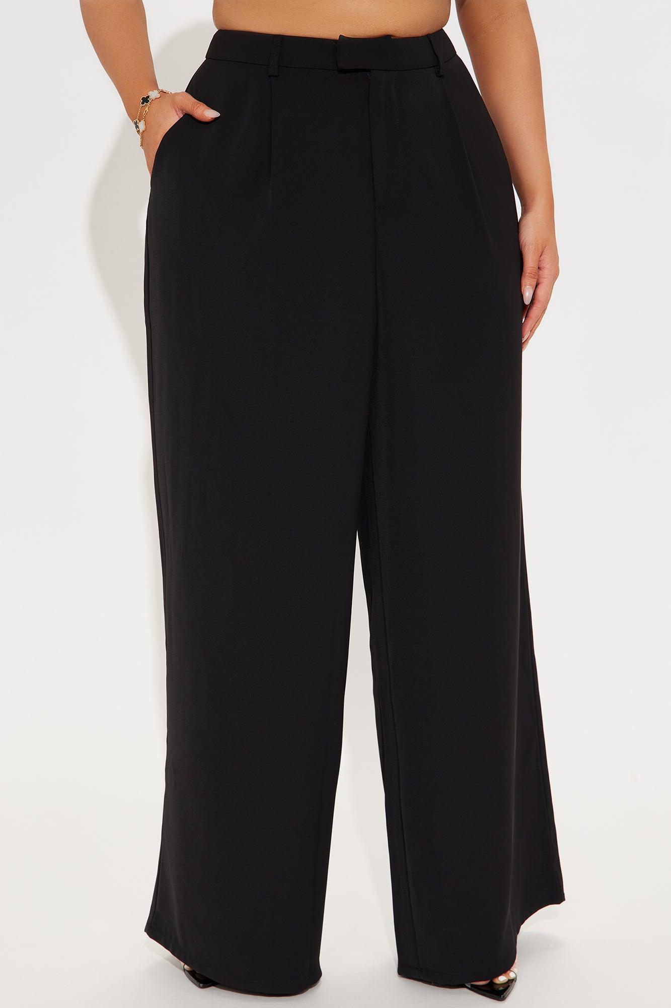 High Returns Wide Leg Trouser - Black Product Image