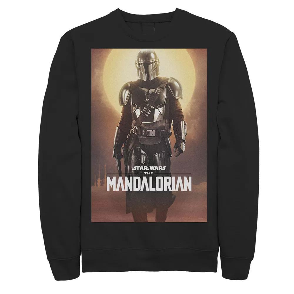 Men's Star Wars The Mandalorian Character Poster Sweatshirt, Size: XL, Black Product Image