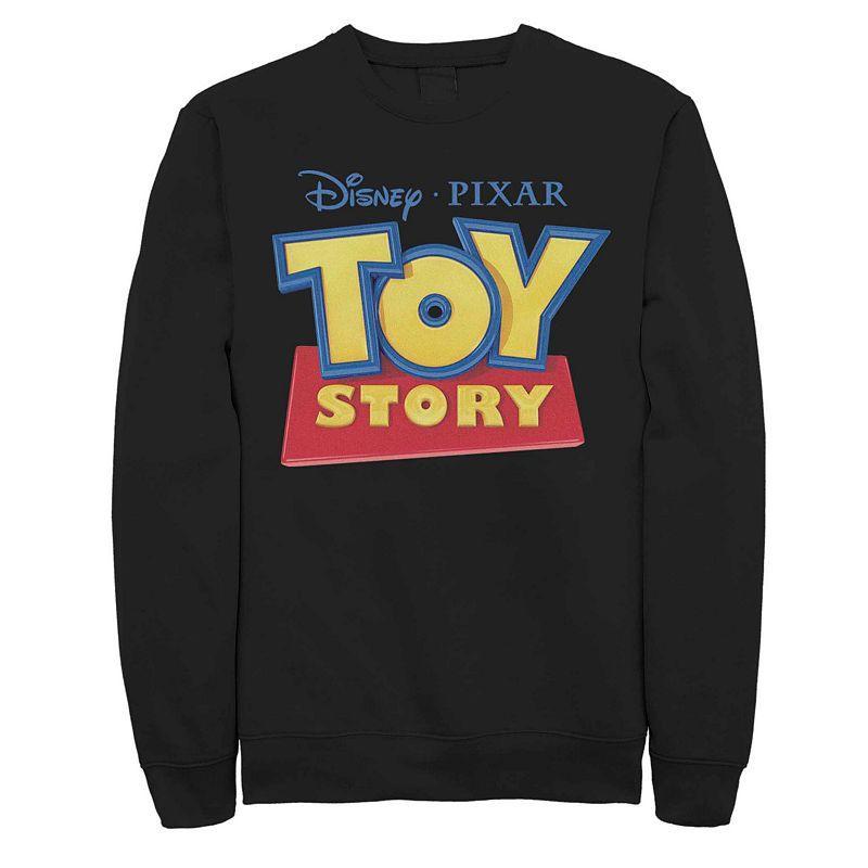 Men's Disney Pixar Toy Story Classic Movie Logo Fleece Sweater, Size: Small, Black Product Image