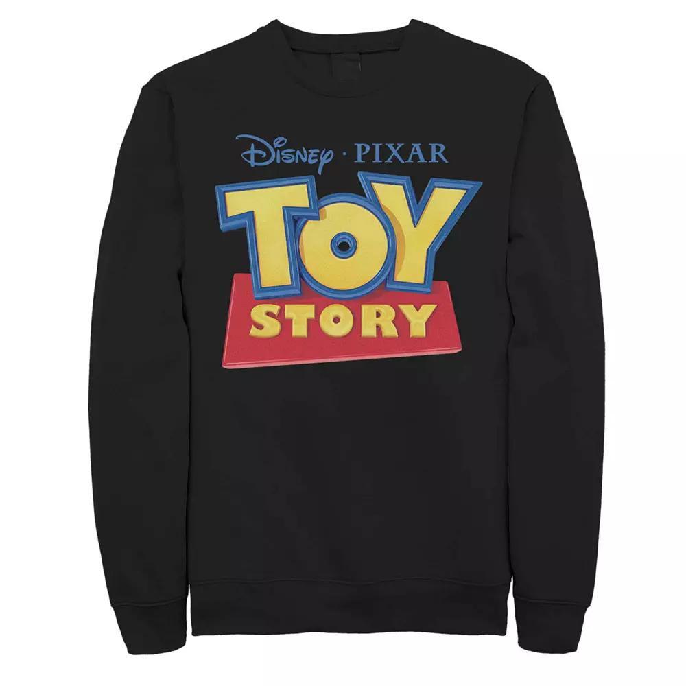 Men's Disney Pixar Toy Story Classic Movie Logo Fleece Sweater, Size: Small, Black Product Image