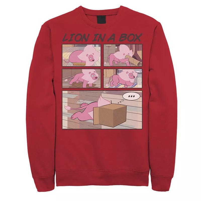 Men's Cartoon Network Stevens Universe Lion In A Box Comic Strip Fleece, Size: XXL, Royal Product Image