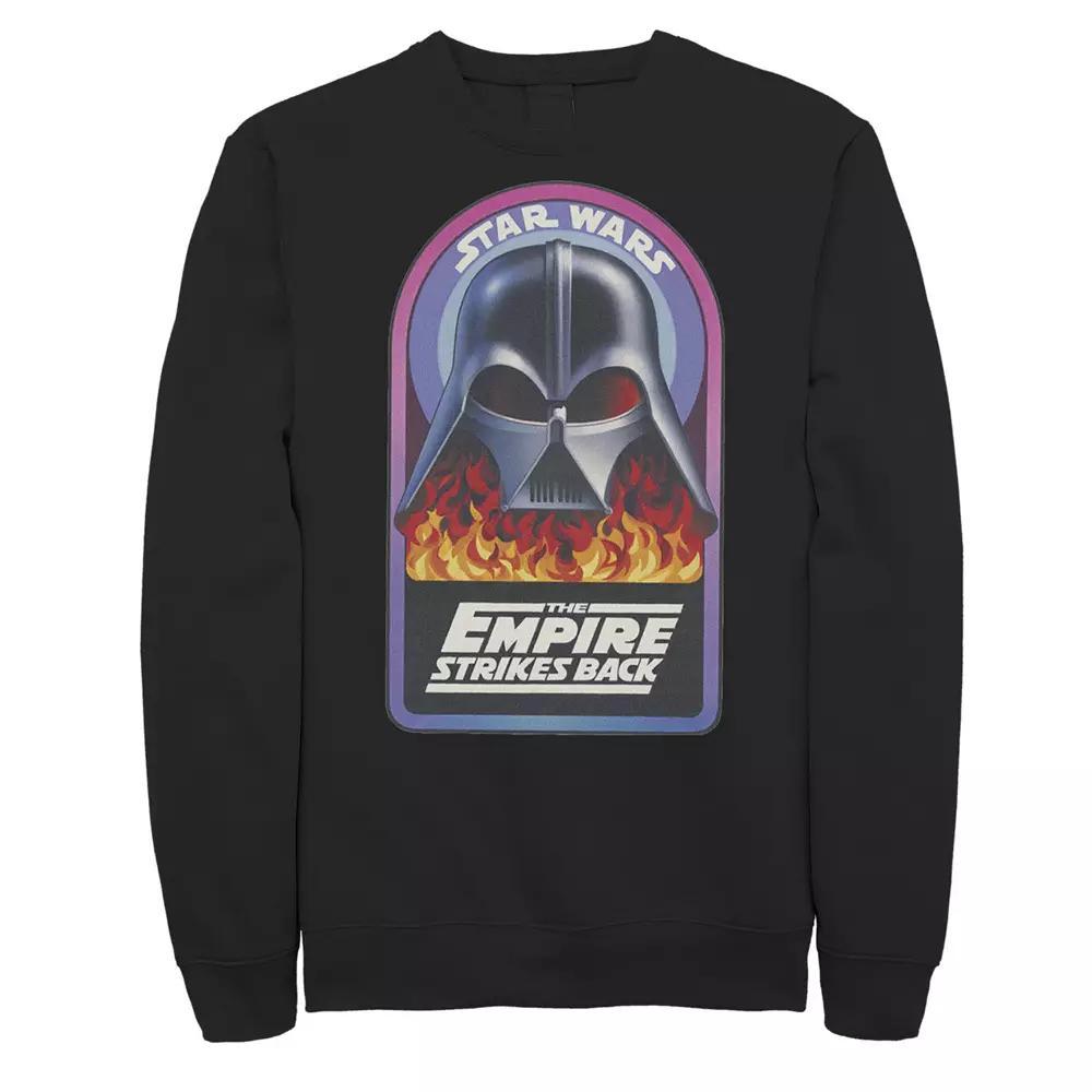 Men's Star Wars: The Empire Strikes Back 40th Darth Vader Flames Sweatshirt, Size: Large, Black Product Image