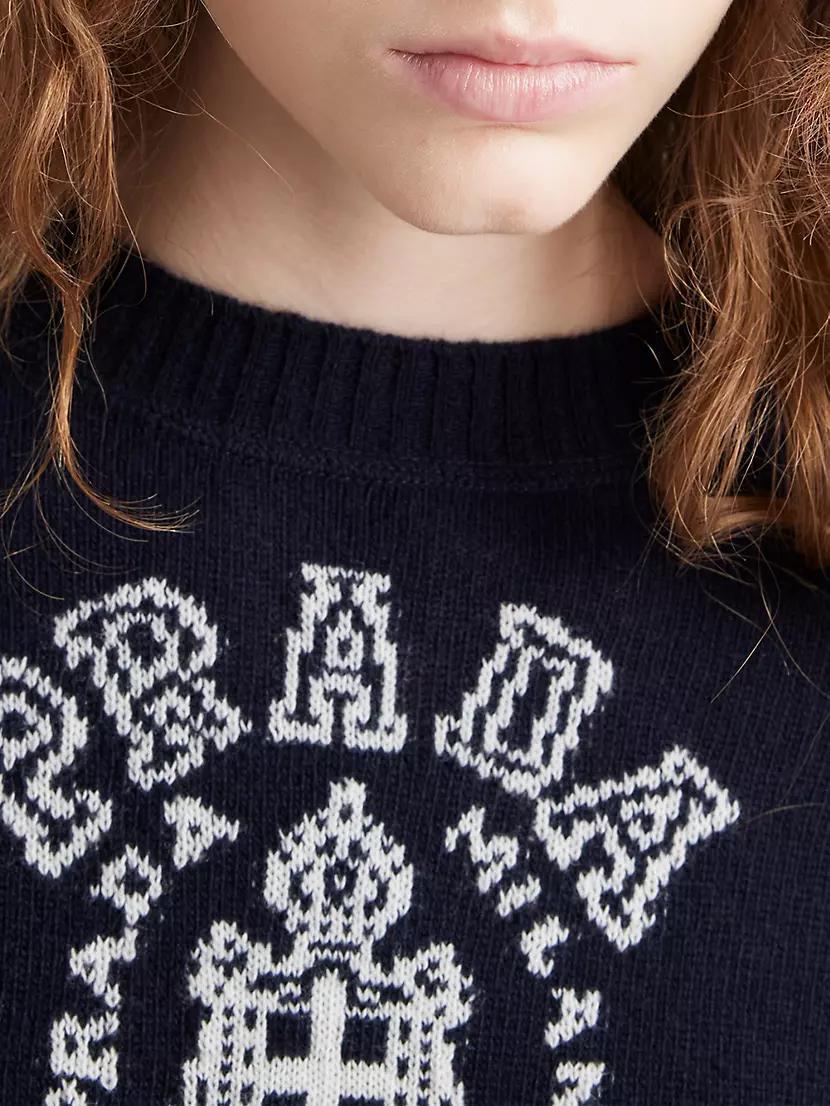 Wool and Cashmere Intarsia Sweater Product Image