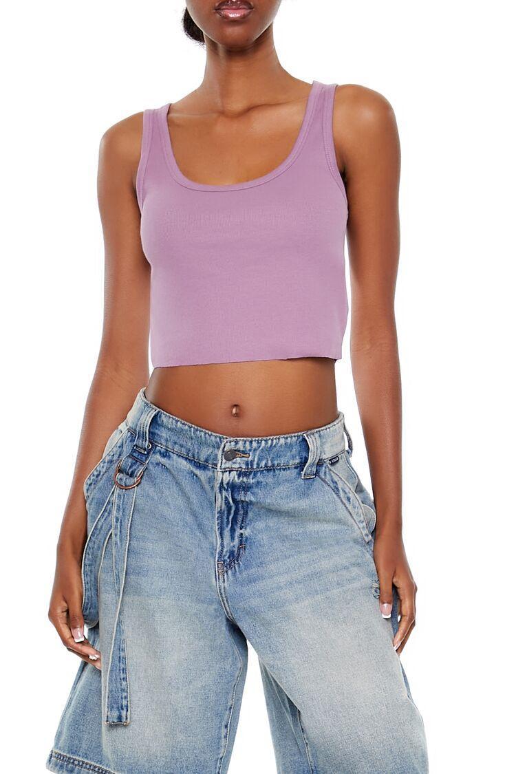 Cropped Rib-Knit Tank Top | Forever 21 Product Image