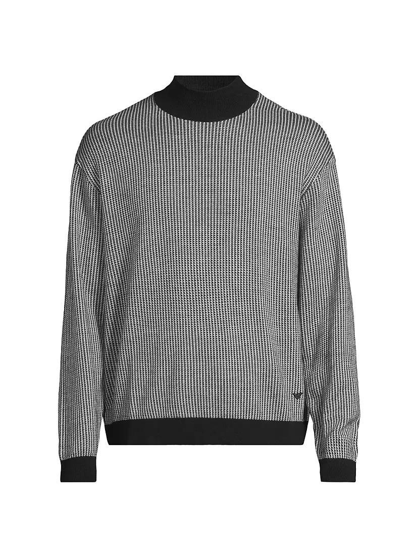 Micro Pattern Crewneck Sweater Product Image