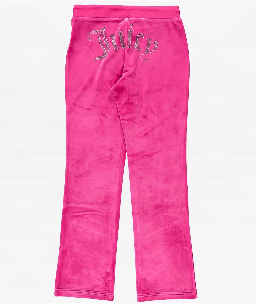 Juicy Couture OG Big Bling Free Love Velour Track Pants Product Image