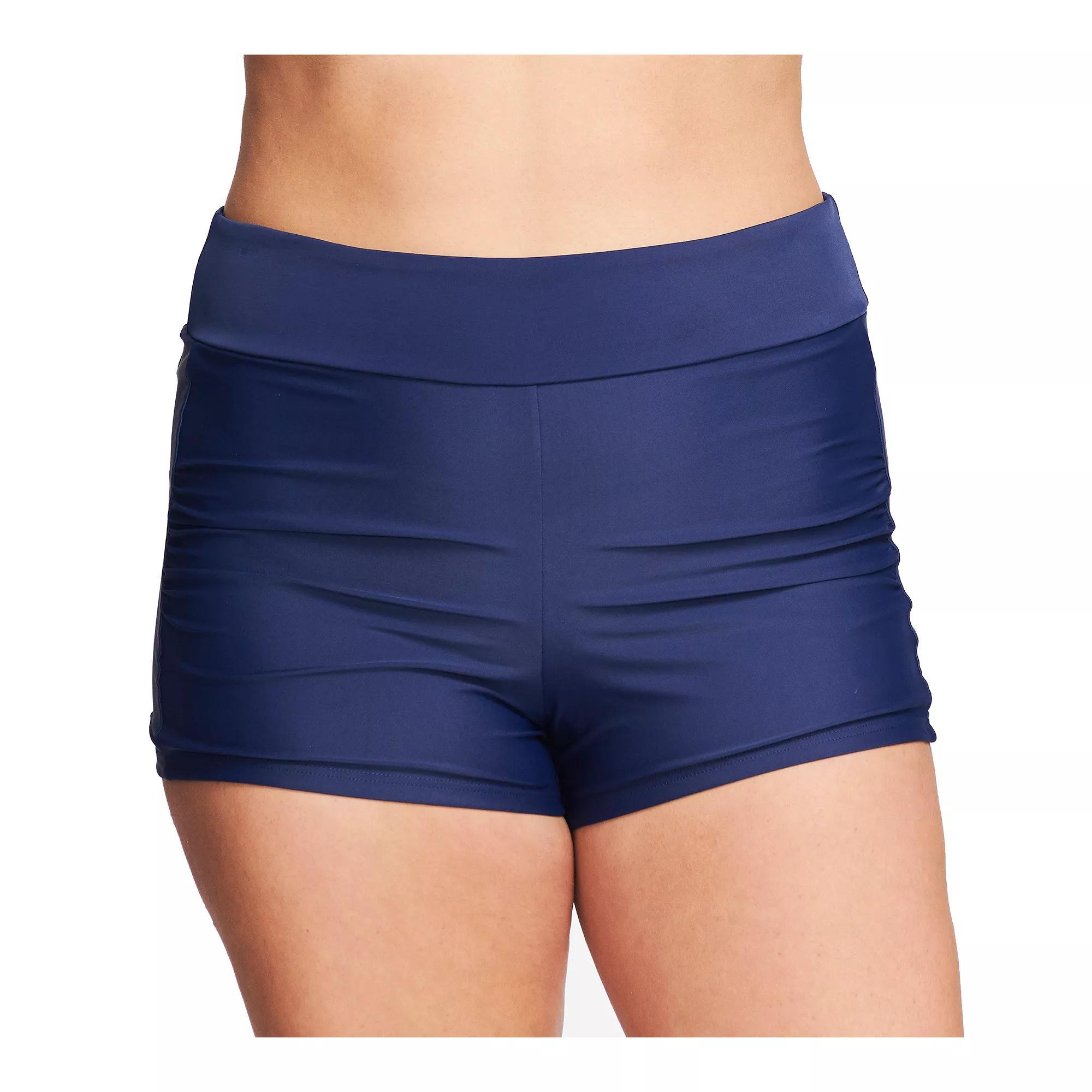 Plus Size Mazu Swim Plus-Size Boy Shorts, Women's, Size: 22 W, Blue Product Image