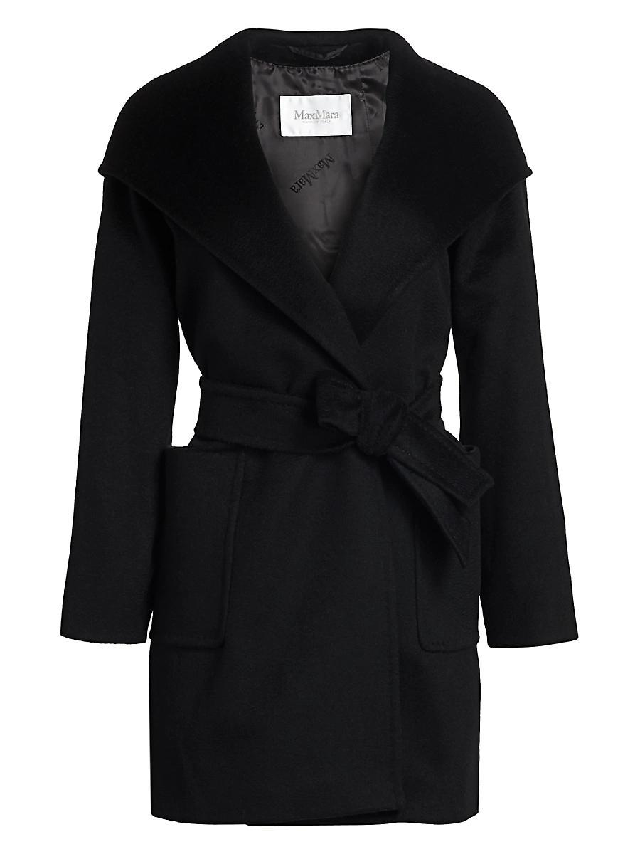 Womens Rialto Camel Hair Hooded Wrap Coat Product Image