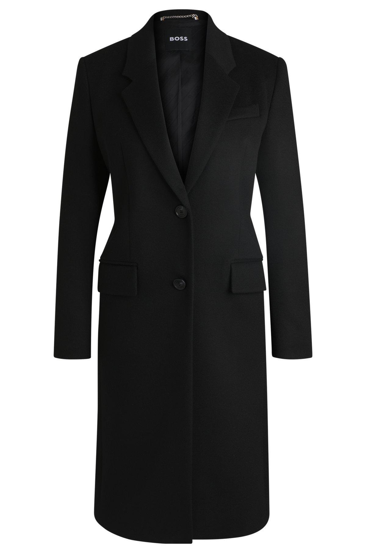 Slim-fit coat in wool and cashmere Product Image